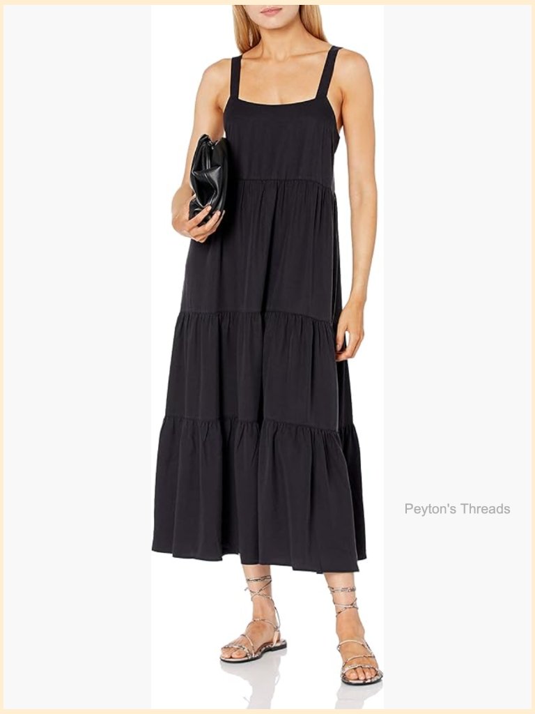 Sleeveless Square Neck Maxi Tent Dress With Pockets
